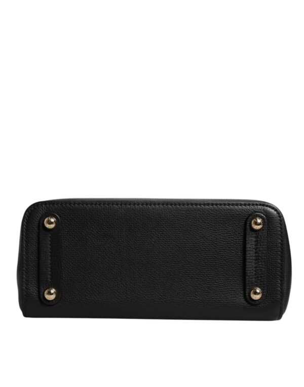 Dolce & Gabbana Black Calf Leather Logo Plaque Shoulder Handbag Bag - Image 6