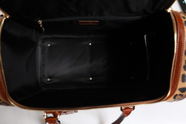 Dolce & Gabbana Brown Leopard Print Logo Plaque Top Handle Handbag Bag - Image 7