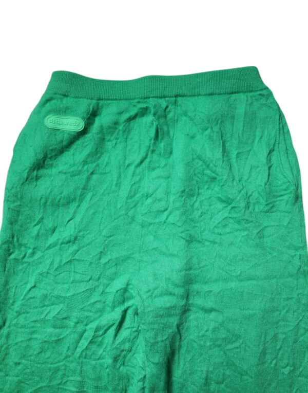 Dsquared² Green Cotton Elastic Waist Men Casual Pants - Image 5