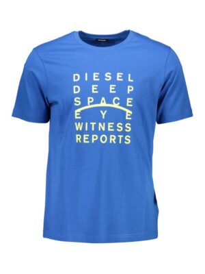 Diesel Blue Cotton Men T-Shirt