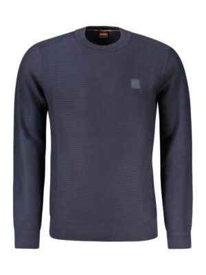 Hugo Boss Blue Cotton Men Sweater