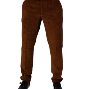 Dolce & Gabbana Dark Brown Corduroy Cotton Skinny Denim Jeans