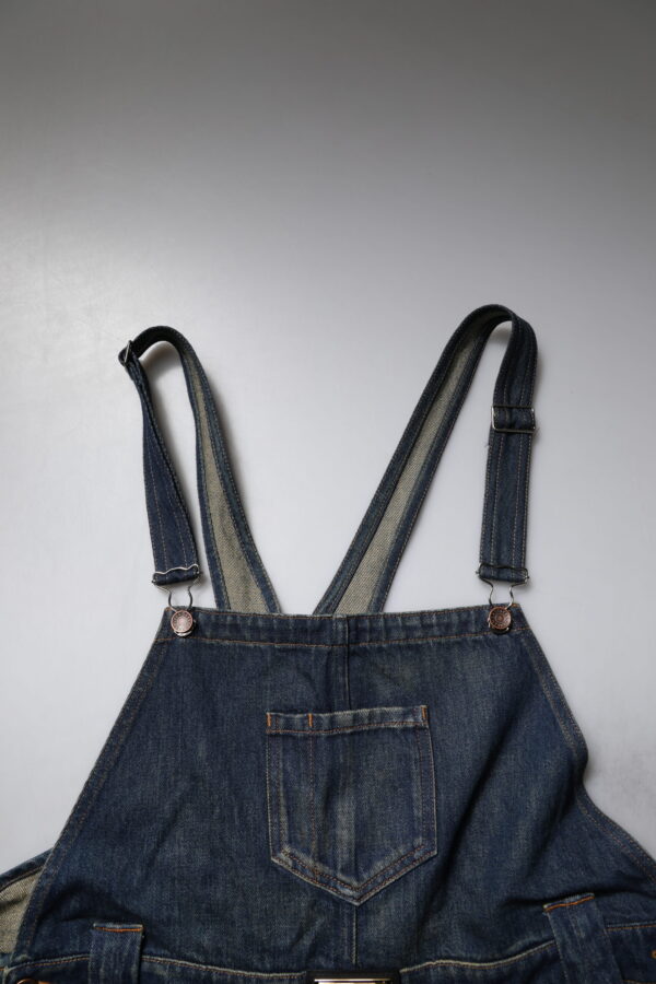 Dolce & Gabbana Dark Blue Cotton Men Jumpsuit Denim Jeans - Image 5