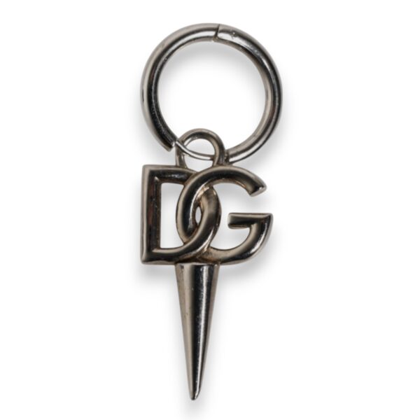 Dolce & Gabbana Silver Brass DG Logo Metal Ring Holder Keychain Keyring - Image 3