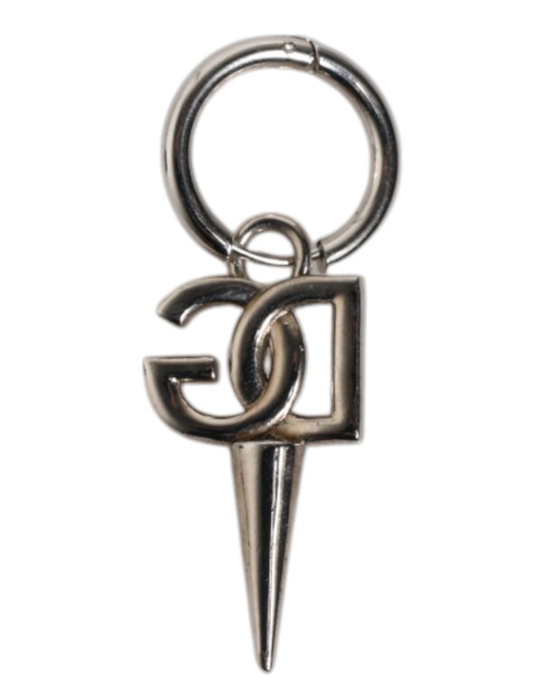 Dolce & Gabbana Silver Brass DG Logo Metal Ring Holder Keychain Keyring - Image 4