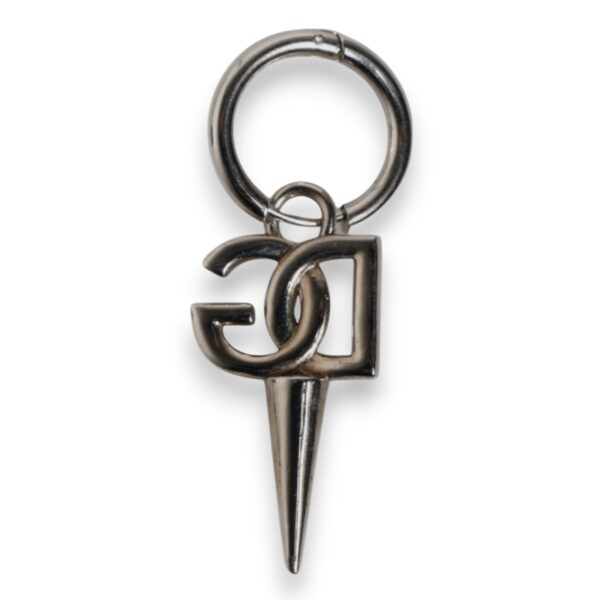Dolce & Gabbana Silver Brass DG Logo Metal Ring Holder Keychain Keyring - Image 5