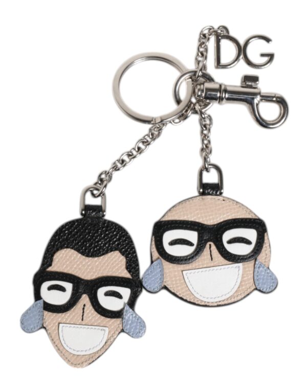 Dolce & Gabbana Multicolor #DGFAMILY Logo Badge Holder Keychain Keyring - Image 2