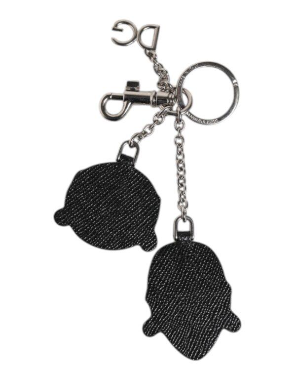 Dolce & Gabbana Multicolor #DGFAMILY Logo Badge Holder Keychain Keyring - Image 4