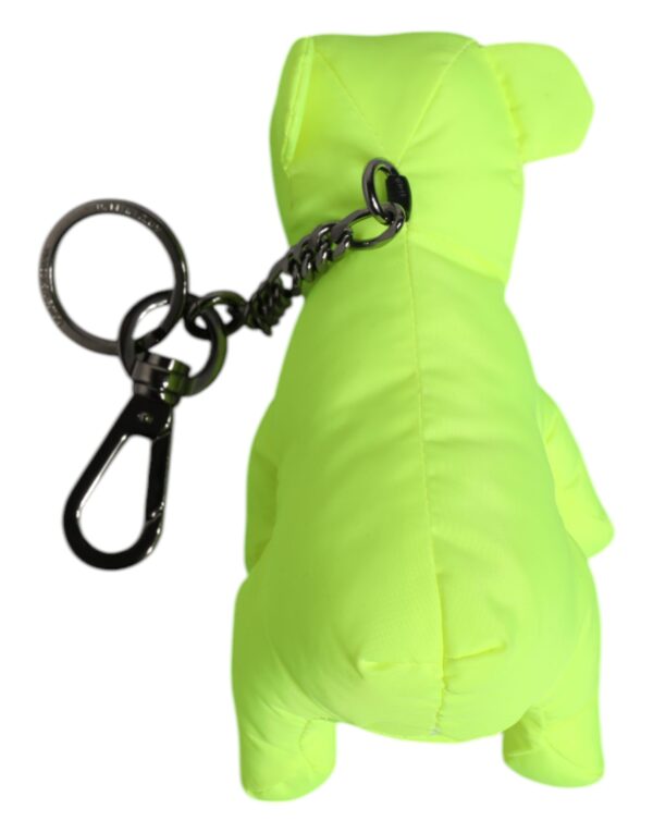 Dolce & Gabbana Green Bear Embroidered Logo Keychain Clasp Keyring - Image 4