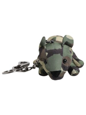 Dolce & Gabbana Multicolor Camouflage Animal Silhouette Keychain Keyring