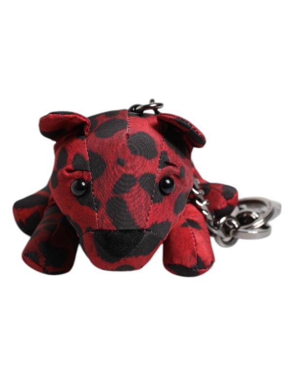 Dolce & Gabbana Red Black Polyester Animal Silhouette Keychain Keyring - Image 2
