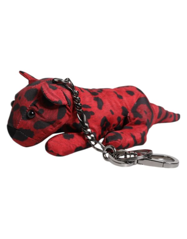 Dolce & Gabbana Red Black Polyester Animal Silhouette Keychain Keyring - Image 3