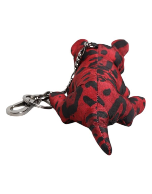 Dolce & Gabbana Red Black Polyester Animal Silhouette Keychain Keyring - Image 4