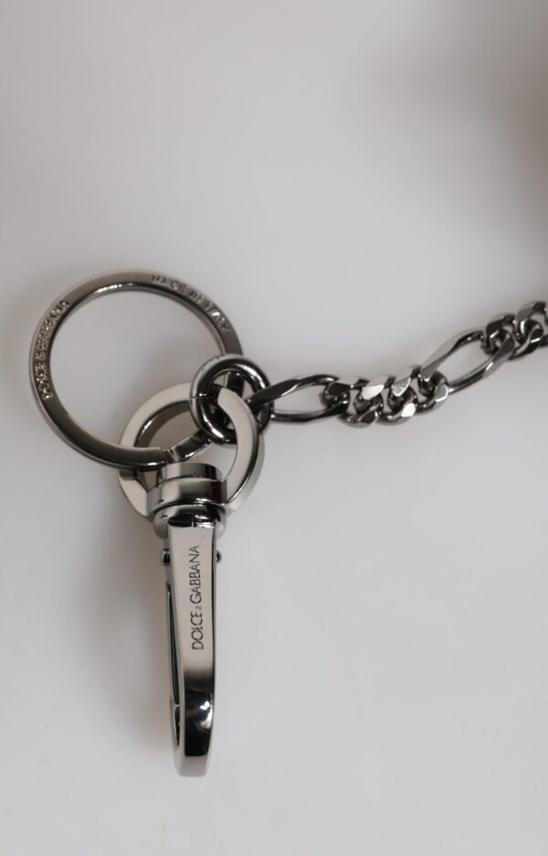 Dolce & Gabbana Red Black Polyester Animal Silhouette Keychain Keyring - Image 6