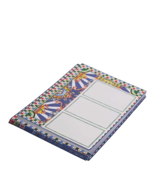 Dolce & Gabbana Multicolor Carretto Siciliano Envelope Post Card Holder - Image 5