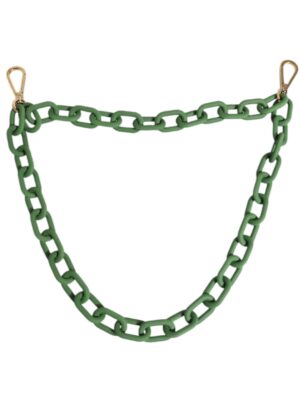 Dolce & Gabbana Green Plexy Acrylic Chunky Gold Hardware Wallet Chain