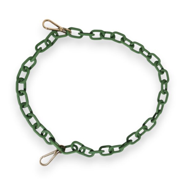 Dolce & Gabbana Green Plexy Acrylic Chunky Gold Hardware Wallet Chain - Image 5
