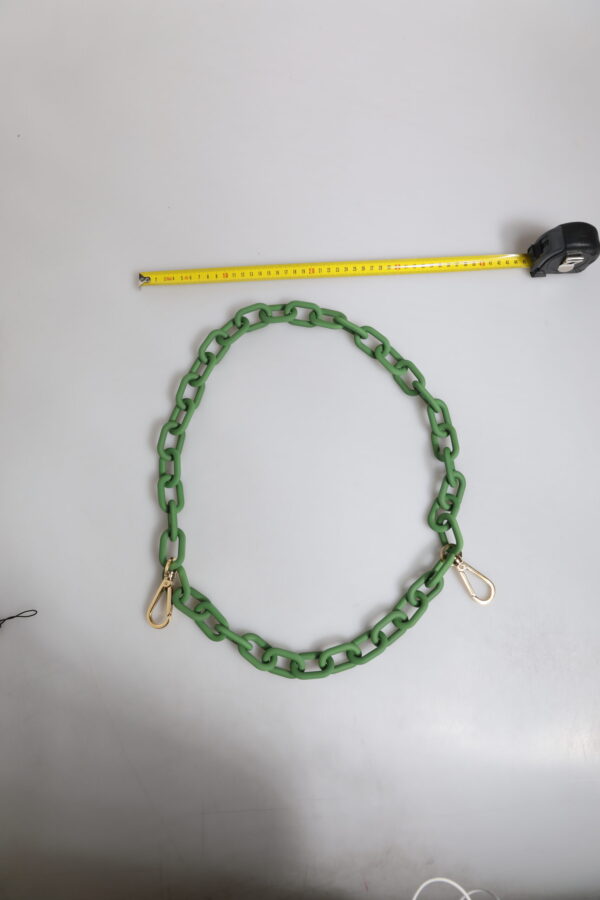 Dolce & Gabbana Green Plexy Acrylic Chunky Gold Hardware Wallet Chain - Image 6