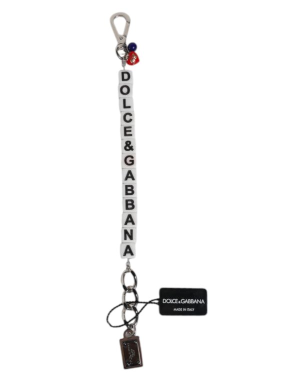 Dolce & Gabbana Silver Brass Chain Dice Logo Embellished Charm Bracelet - Image 2