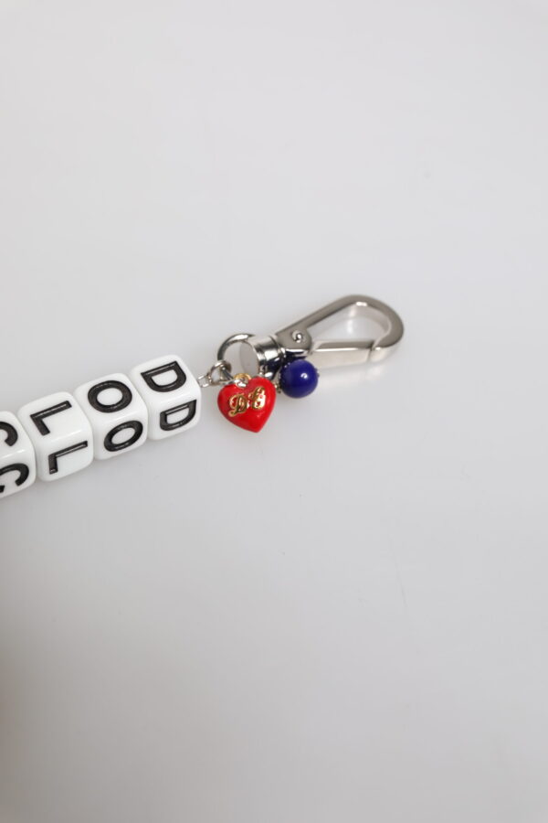 Dolce & Gabbana Silver Brass Chain Dice Logo Embellished Charm Bracelet - Image 6