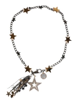Dolce & Gabbana Silver Gold Brass Embellished Waist Chain Belt