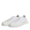 Dolce & Gabbana White Leather Low Top NS1 Sneakers Shoes - Image 4