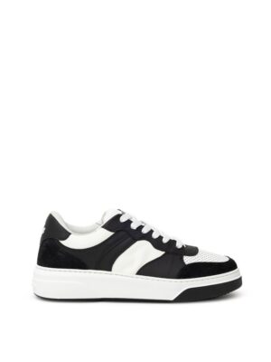 Dsquared² Black And White Leather Sneaker