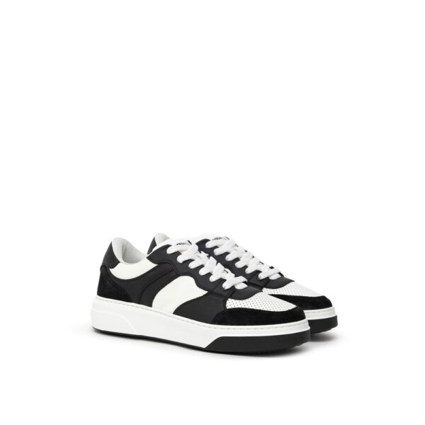 Dsquared² Black And White Leather Sneaker - Image 2