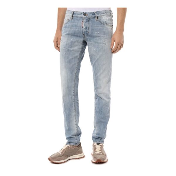 Dsquared² Light Blue Cotton Jeans & Pant - Image 3