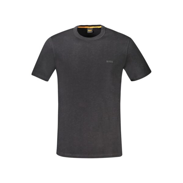 Hugo Boss Black Cotton Men T-Shirt