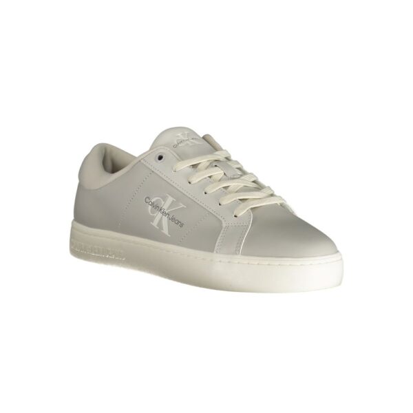 Calvin Klein Gray Leather Men Sneaker - Image 2