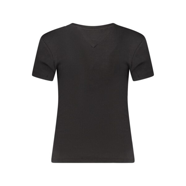 Tommy Hilfiger Black Cotton Tops & T-Shirt - Image 2
