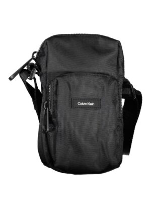 Calvin Klein Elegant Black Shoulder Bag with Chic Detailing