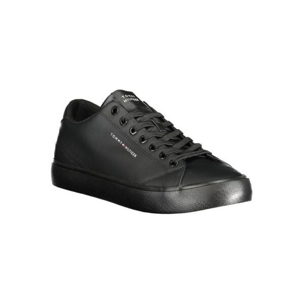 Tommy Hilfiger Black Leather Men Sneaker - Image 2