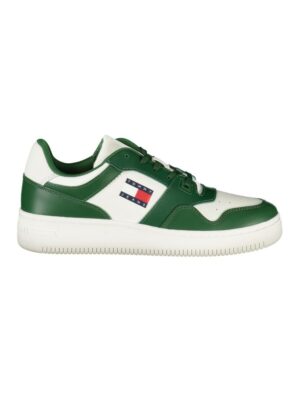 Tommy Hilfiger Green Leather Men Sneaker