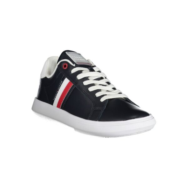 Tommy Hilfiger Sleek Blue Lace-Up Sneakers with Contrast Details - Image 2