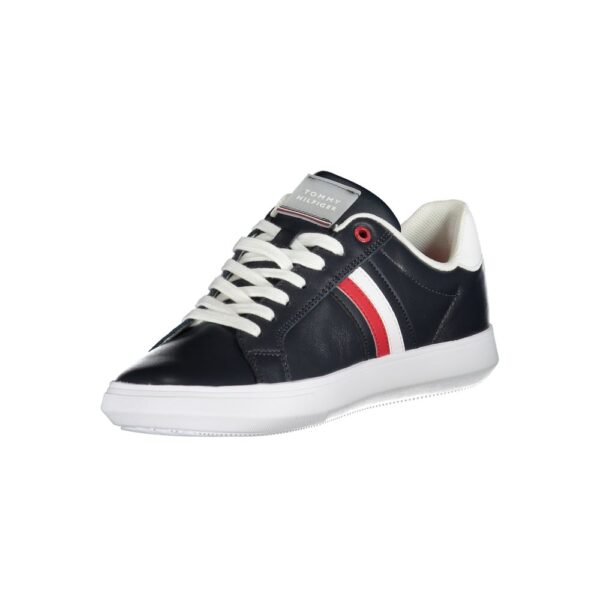 Tommy Hilfiger Sleek Blue Lace-Up Sneakers with Contrast Details - Image 3