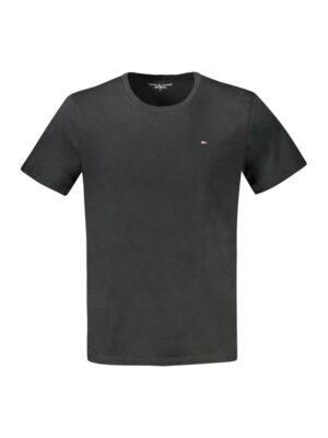 Tommy Hilfiger Black Cotton Men TShirt