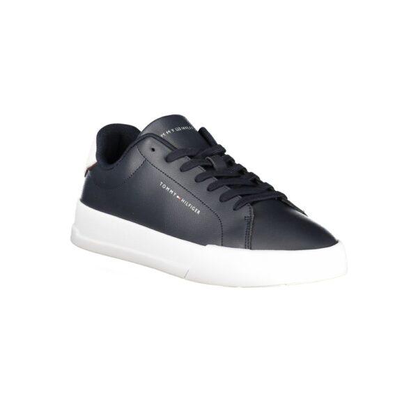 Tommy Hilfiger Blue Leather Men Sneaker - Image 2