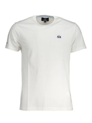 La Martina White Cotton Men T-Shirt