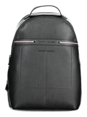 Tommy Hilfiger Black Polyethylene Men Backpack