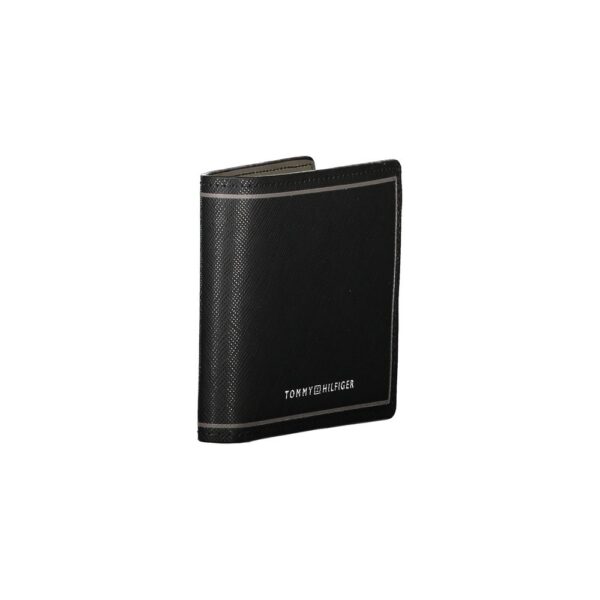 Tommy Hilfiger Black Leather Double Card Wallet - Image 3