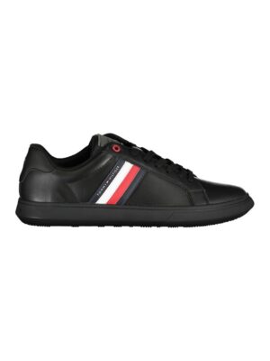 Tommy Hilfiger Chic Black Sneakers with Iconic Contrast Details