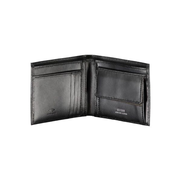 Guess Jeans Chic Black Leather Dual-Compartment Wallet - Image 2