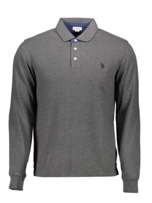 U.S. POLO ASSN. Gray Cotton Men Polo Shirt