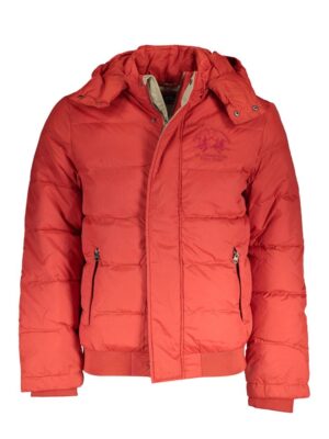 La Martina Orange Polyamide Men Jacket