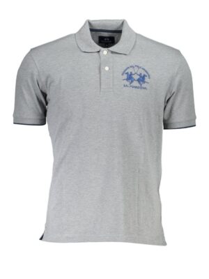 La Martina Brown Cotton Men Polo Shirt