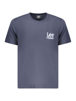 Lee Blue Cotton Men T-Shirt