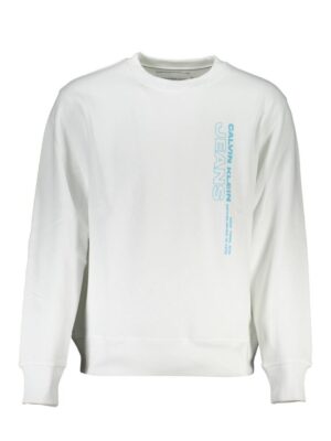 Calvin Klein Crisp White Crew Neck Cotton-Blend Sweater