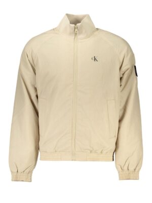 Calvin Klein Chic Beige Long Sleeve Designer Jacket